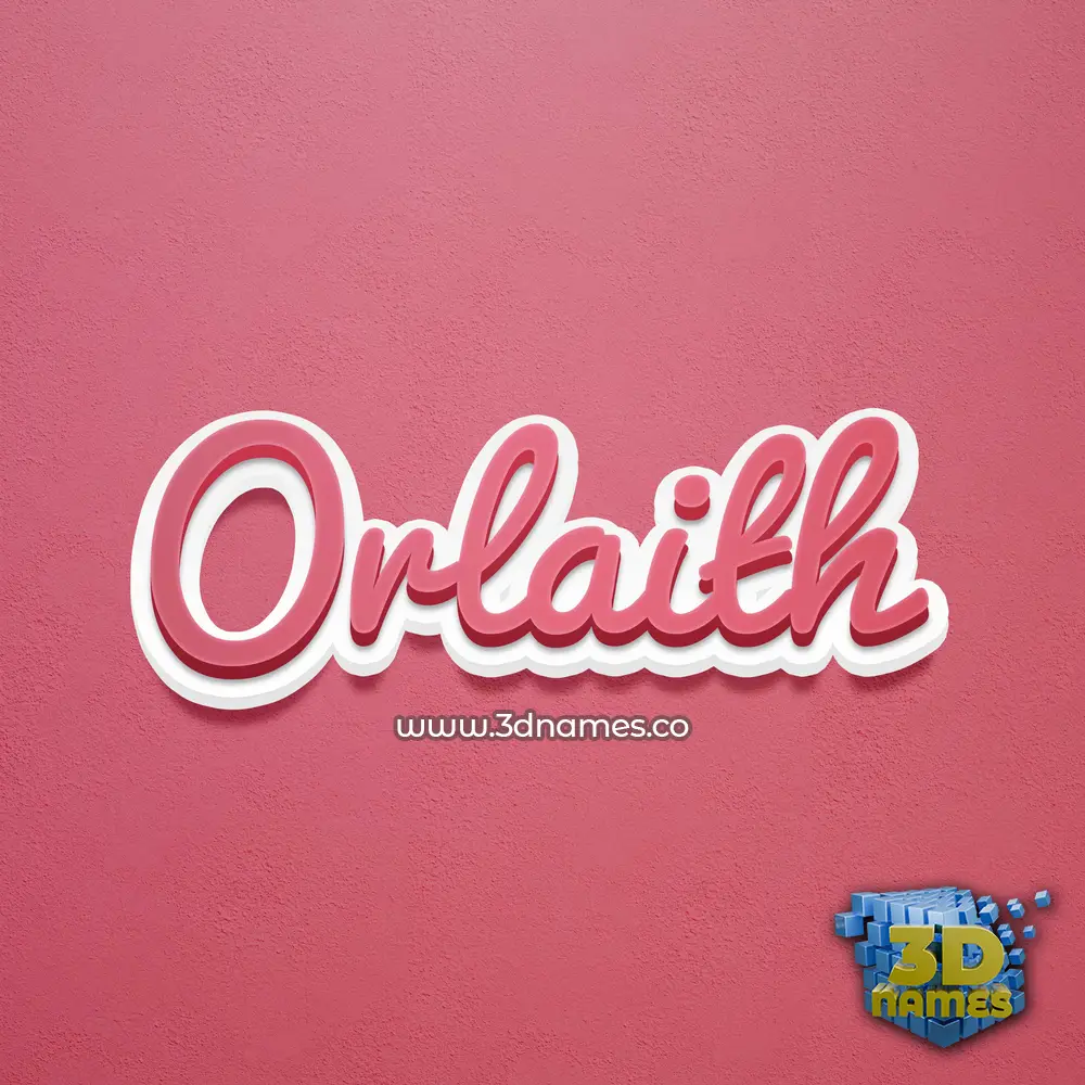 orlaith in Red Scribble style - 3D name wallpaper