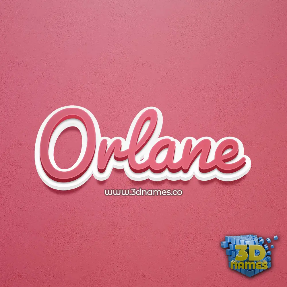 orlane in Red Scribble style - 3D name wallpaper