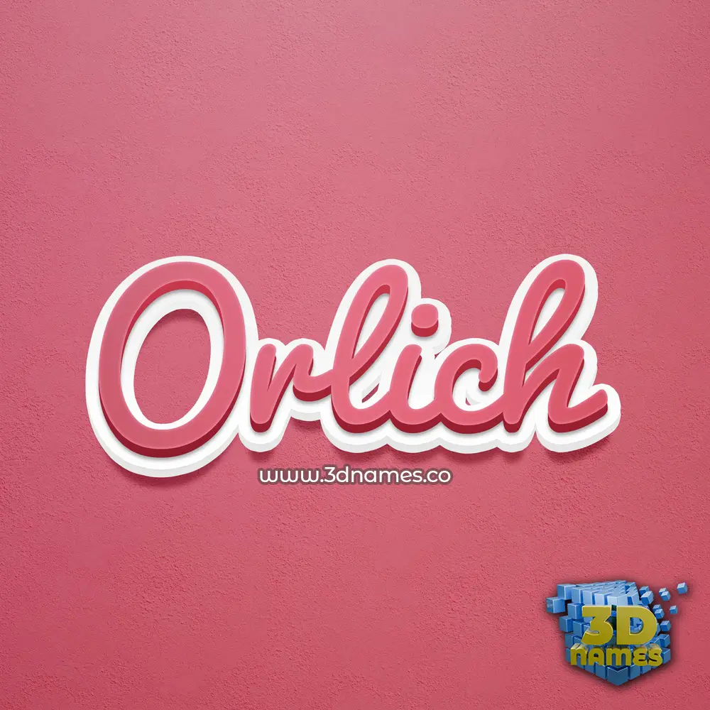 orlich in Red Scribble style - 3D name wallpaper