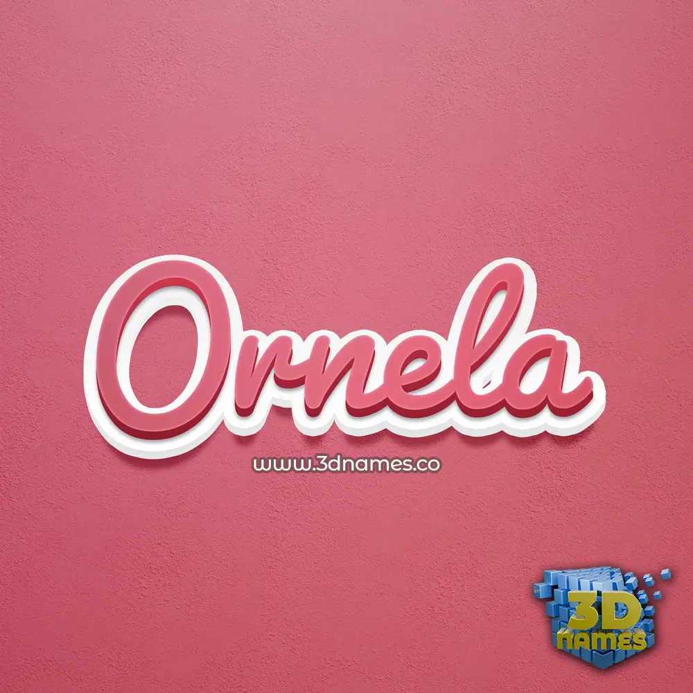ornela in Red Scribble style - 3D name wallpaper
