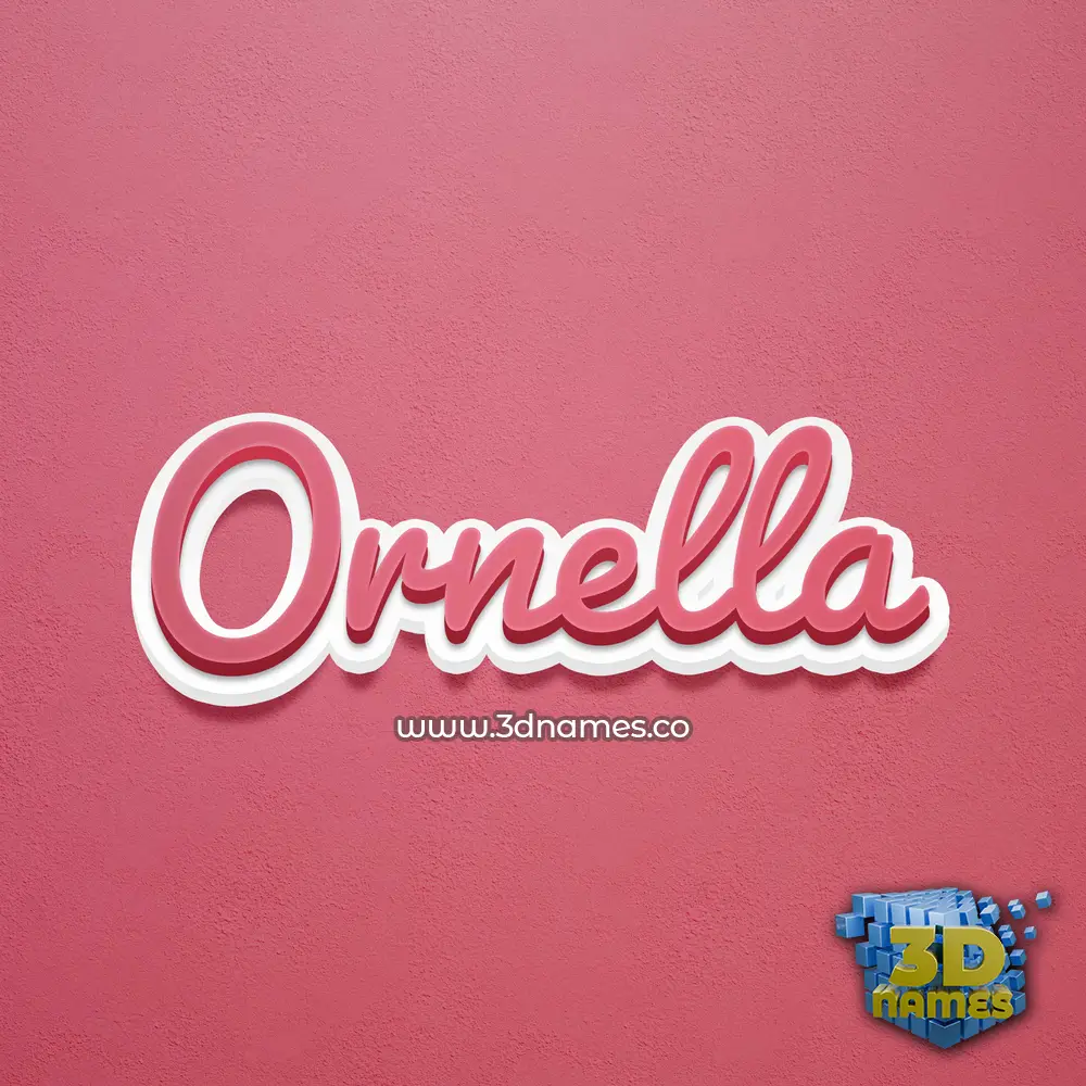 ornella in Red Scribble style - 3D name wallpaper