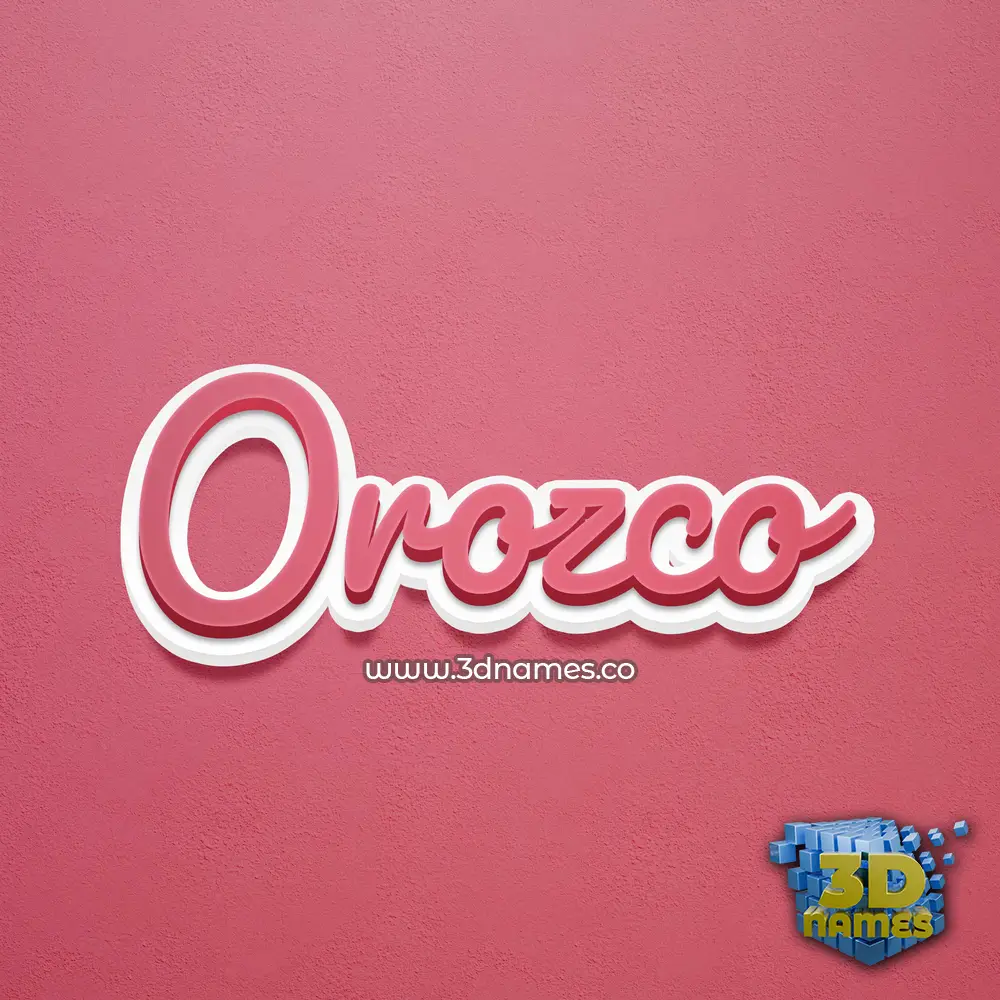 orozco in Red Scribble style - 3D name wallpaper
