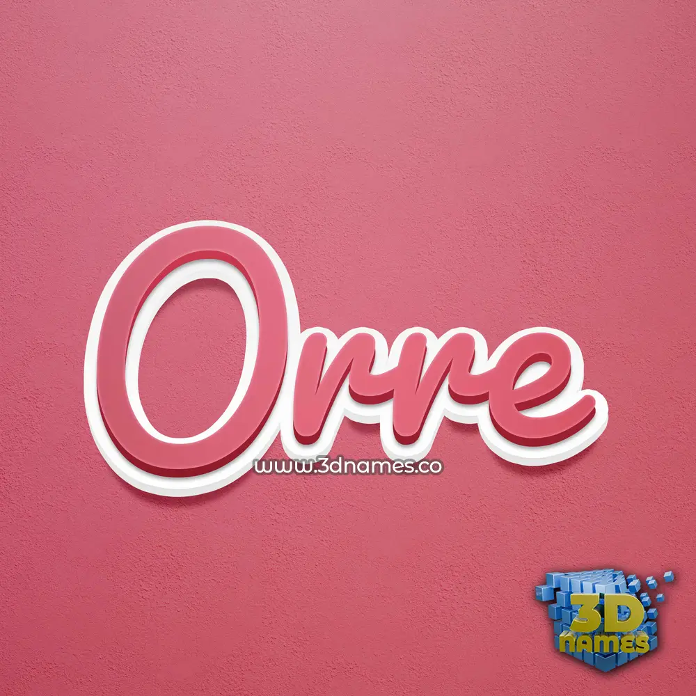 orre in Red Scribble style - 3D name wallpaper