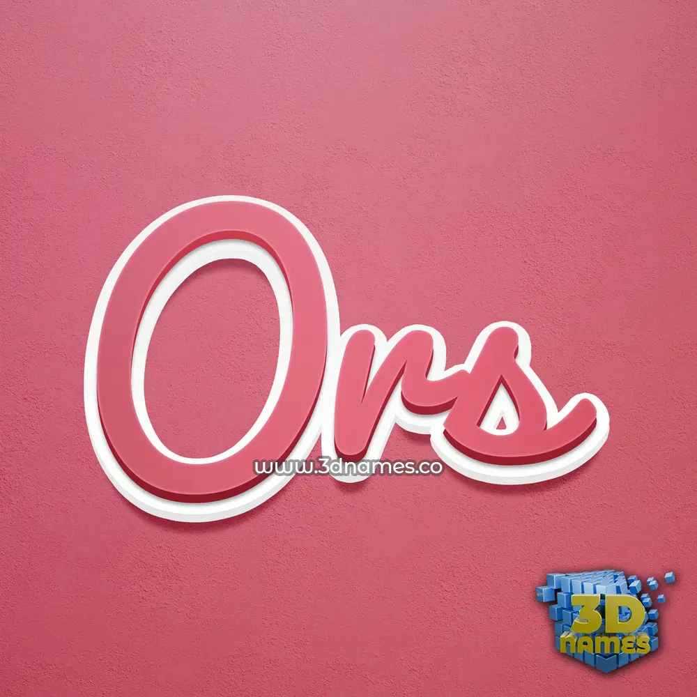 ors in Red Scribble style - 3D name wallpaper