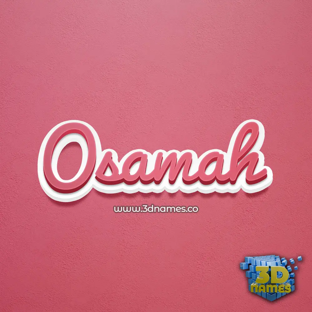 osamah in Red Scribble style - 3D name wallpaper