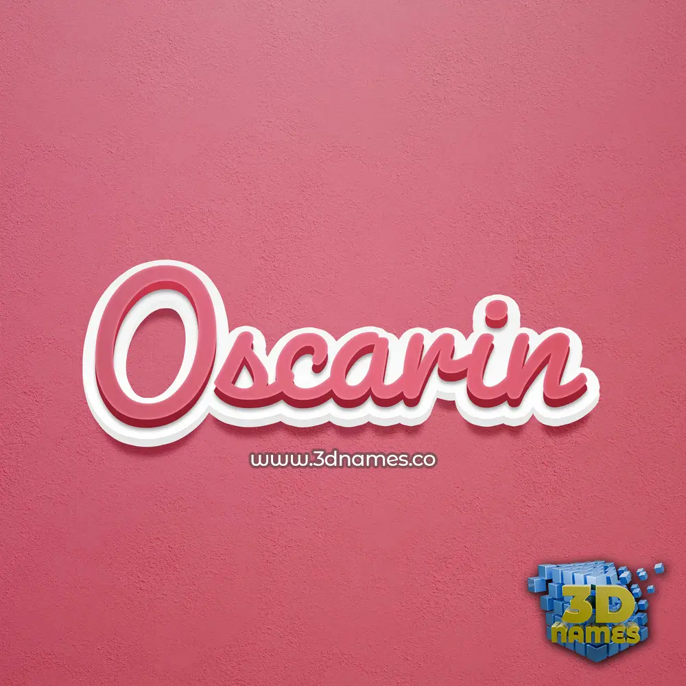 oscarin in Red Scribble style - 3D name wallpaper