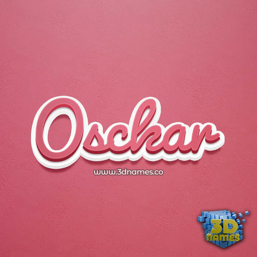 osckar in Red Scribble style - 3D name wallpaper
