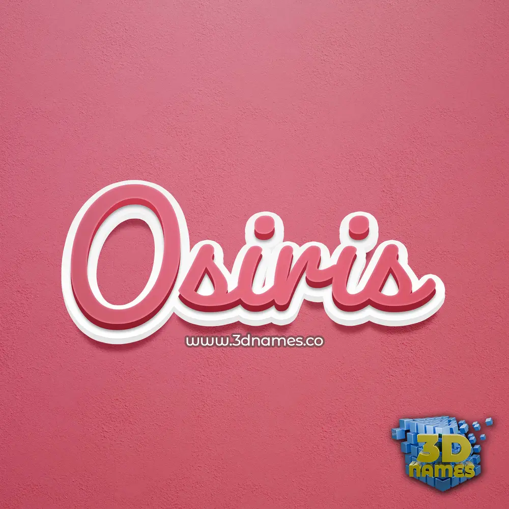 osiris in Red Scribble style - 3D name wallpaper