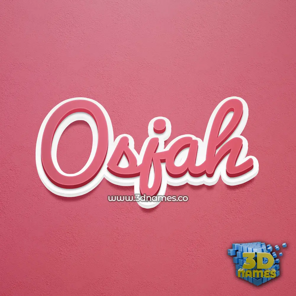 osjah in Red Scribble style - 3D name wallpaper