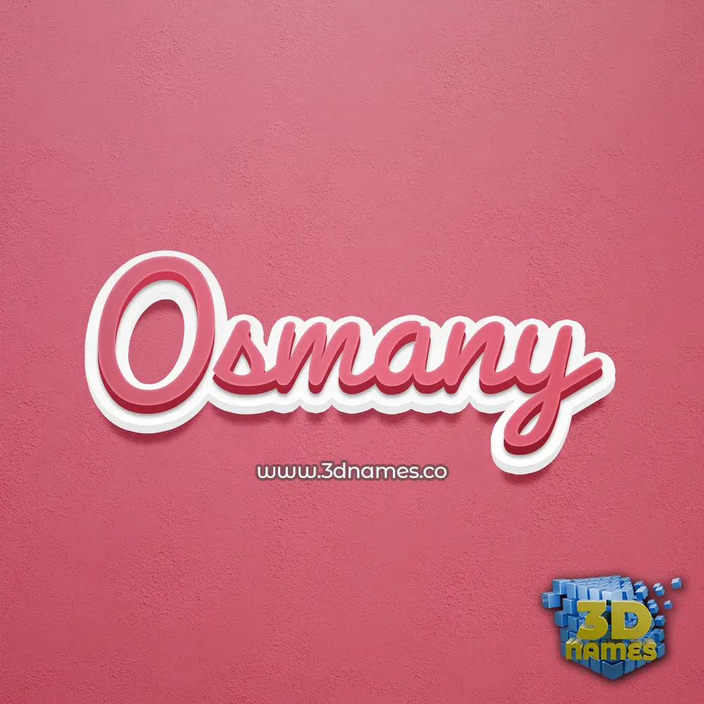 osmany in Red Scribble style - 3D name wallpaper