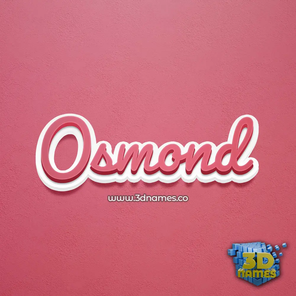 osmond in Red Scribble style - 3D name wallpaper