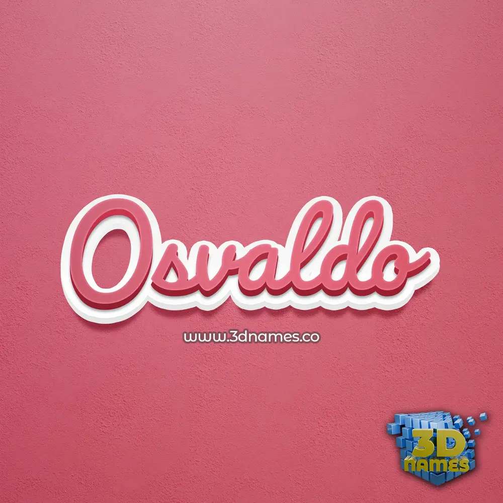 osvaldo in Red Scribble style - 3D name wallpaper