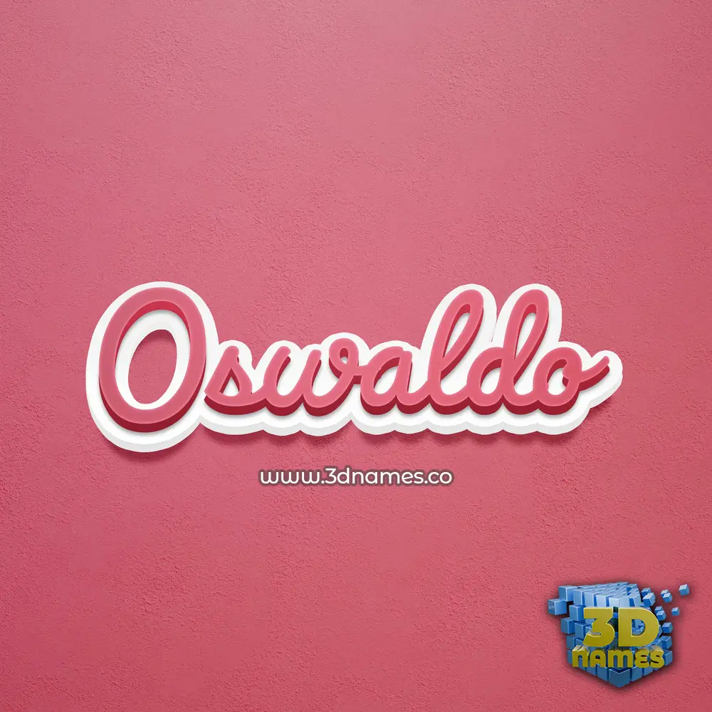 oswaldo in Red Scribble style - 3D name wallpaper