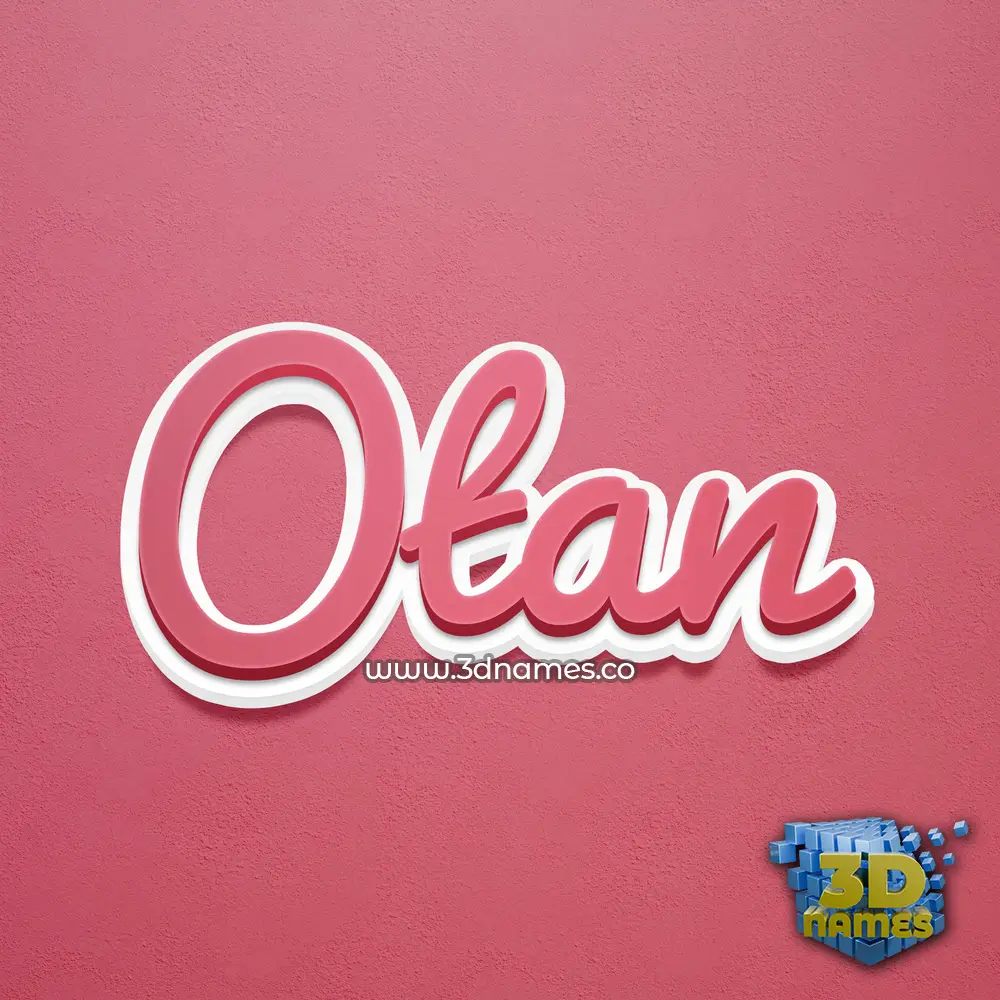 otan in Red Scribble style - 3D name wallpaper