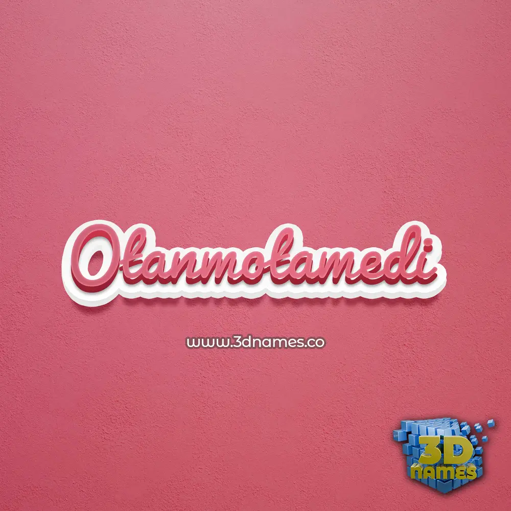 otanmotamedi in Red Scribble style - 3D name wallpaper