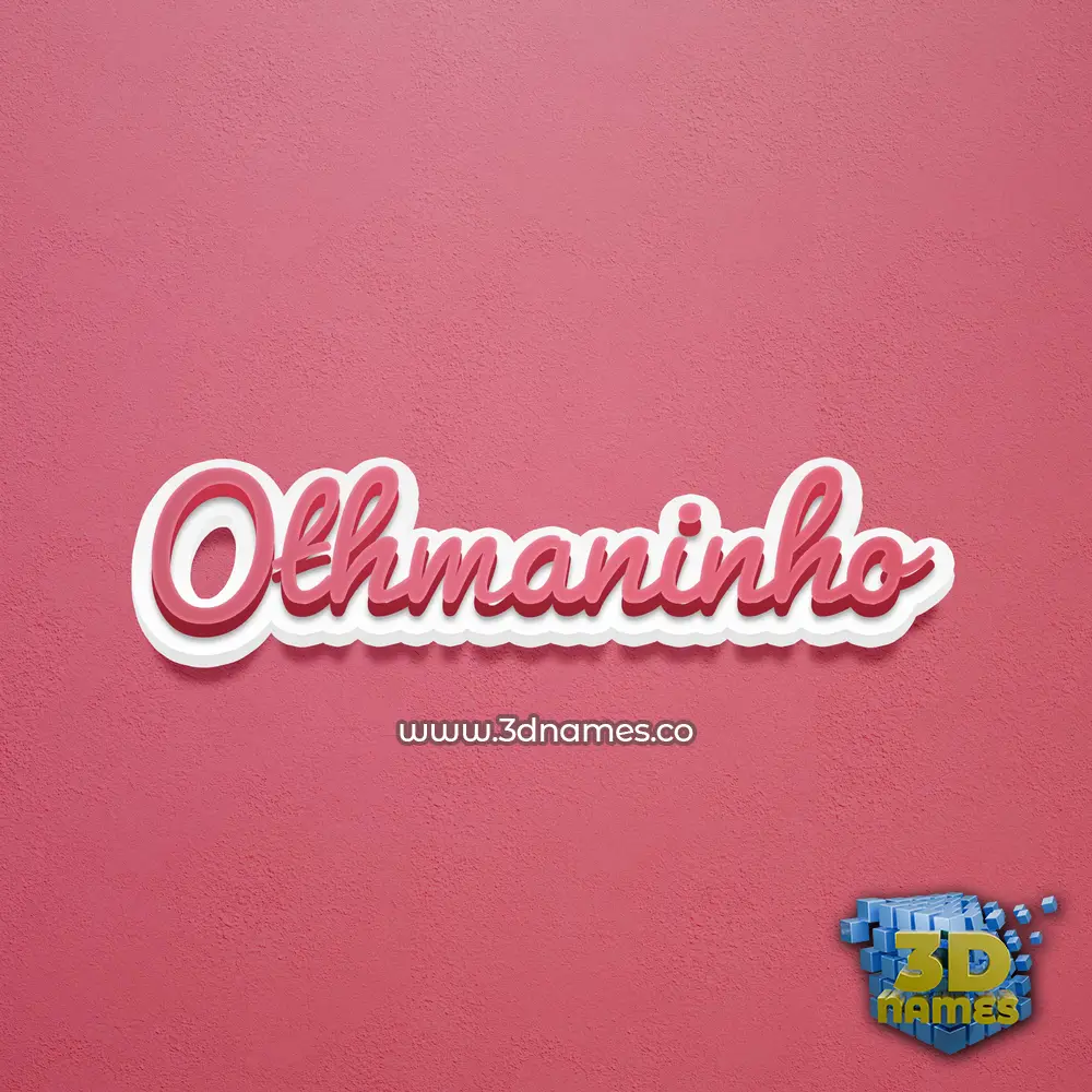 othmaninho in Red Scribble style - 3D name wallpaper