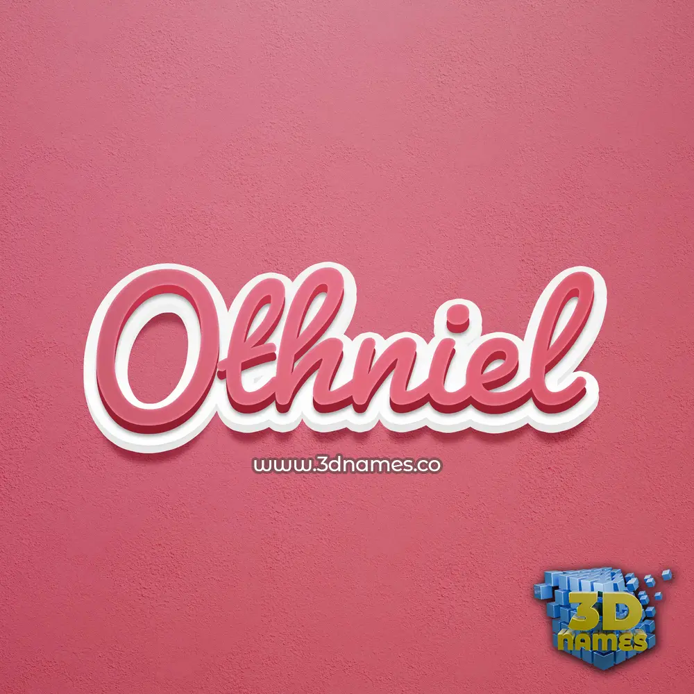 othniel in Red Scribble style - 3D name wallpaper