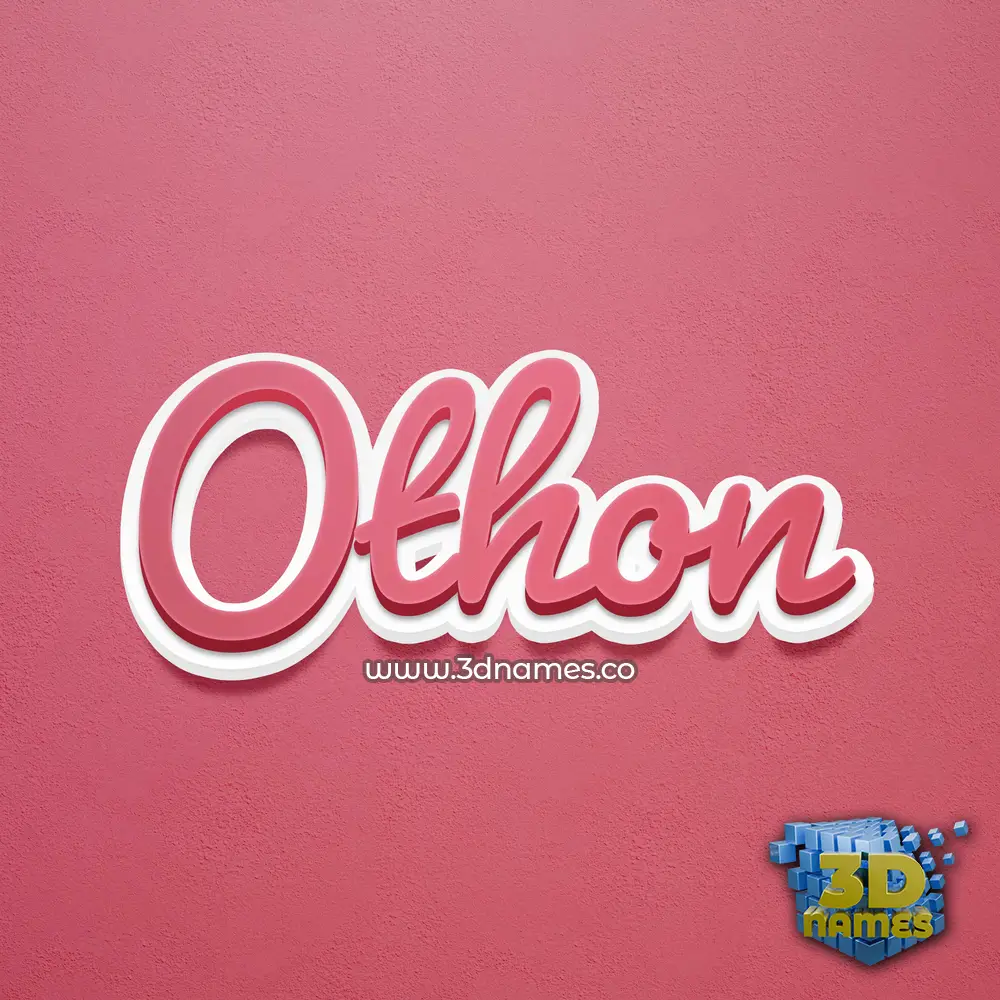 othon in Red Scribble style - 3D name wallpaper