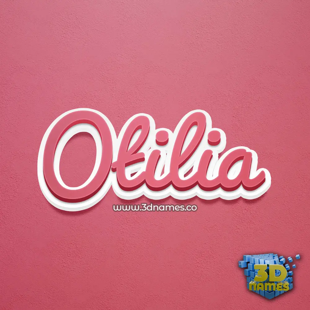 otilia in Red Scribble style - 3D name wallpaper