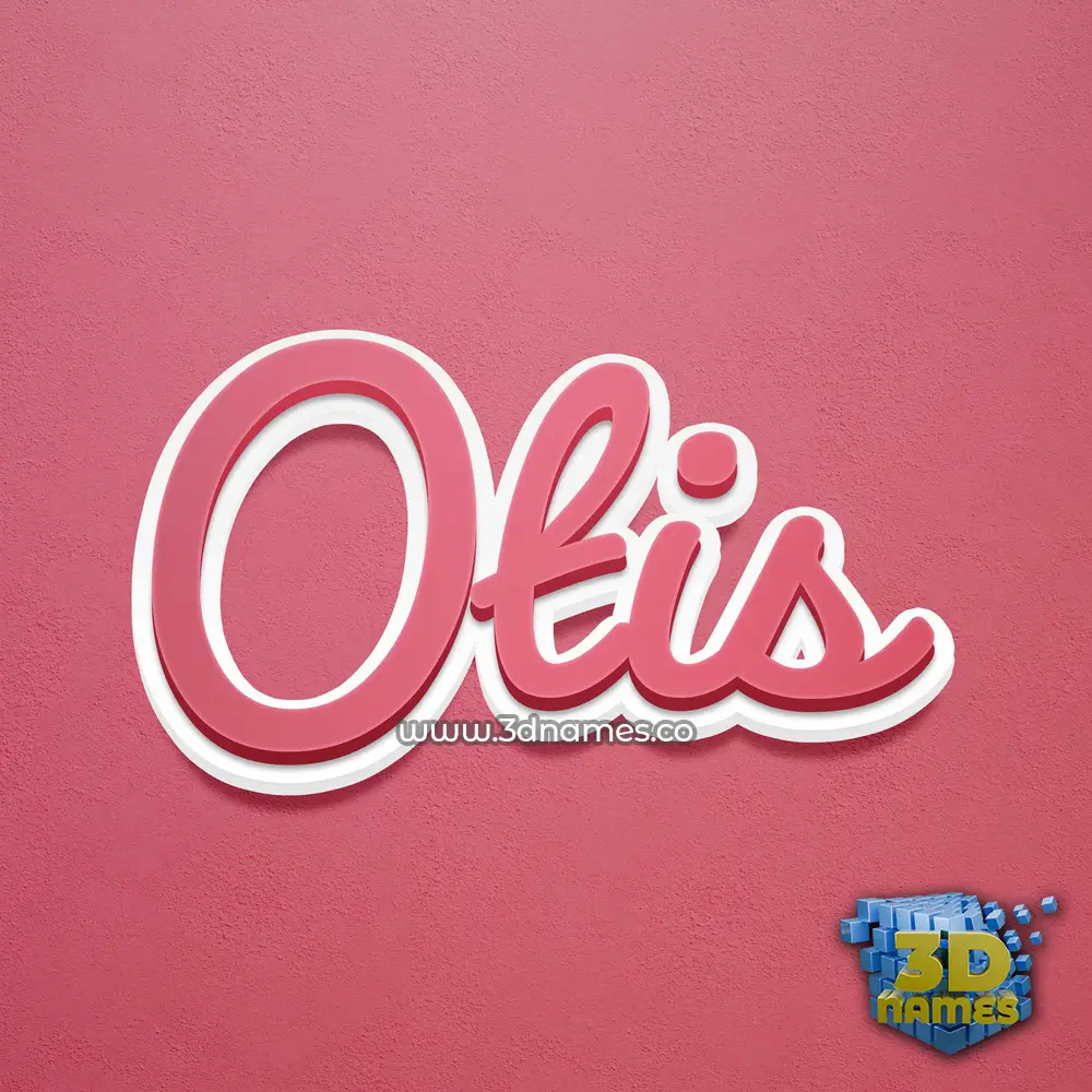 otis in Red Scribble style - 3D name wallpaper