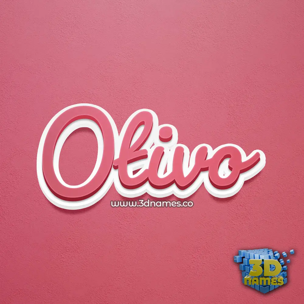 otivo in Red Scribble style - 3D name wallpaper