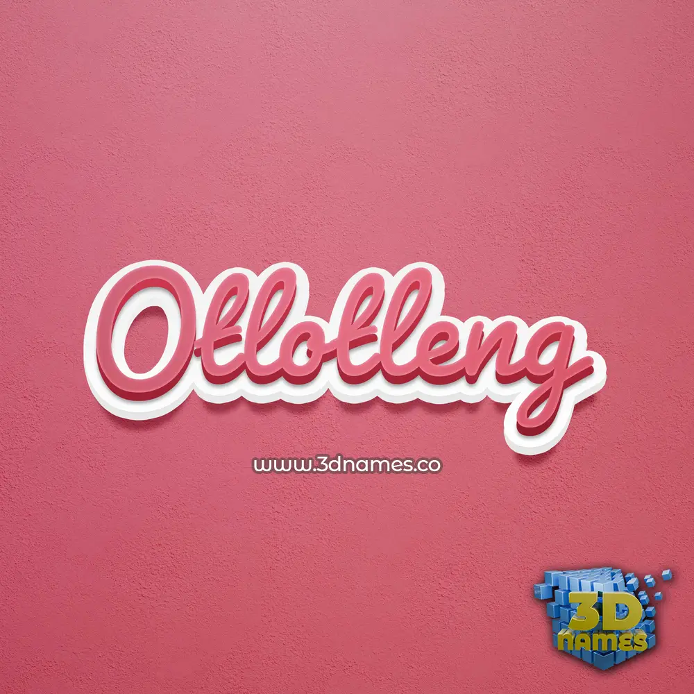 otlotleng in Red Scribble style - 3D name wallpaper