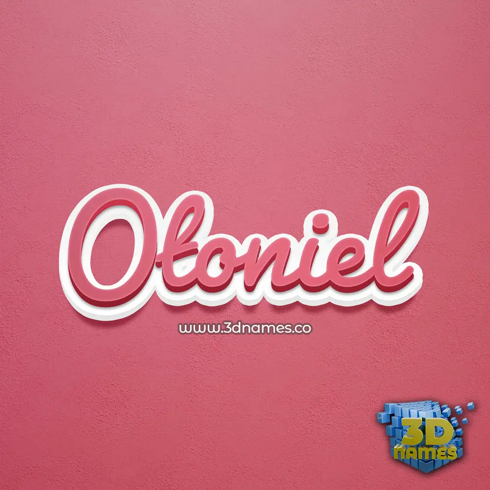 otoniel in Red Scribble style - 3D name wallpaper