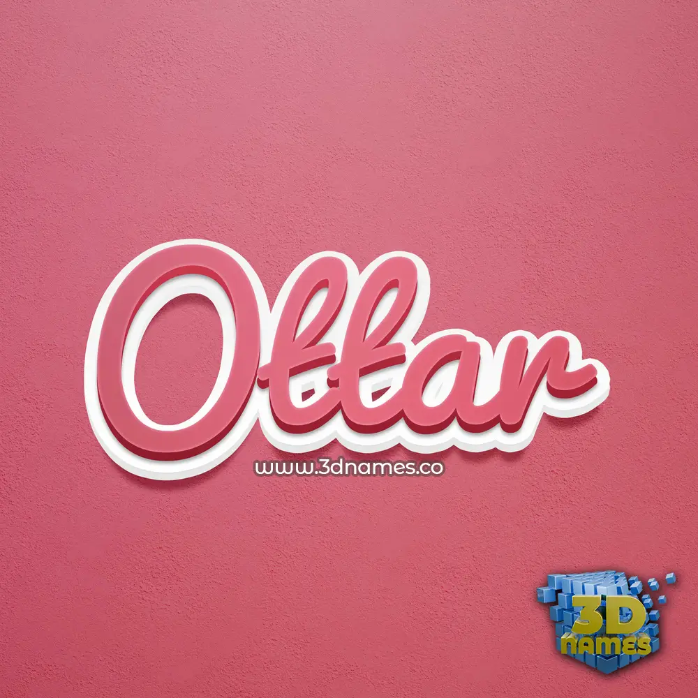 ottar in Red Scribble style - 3D name wallpaper