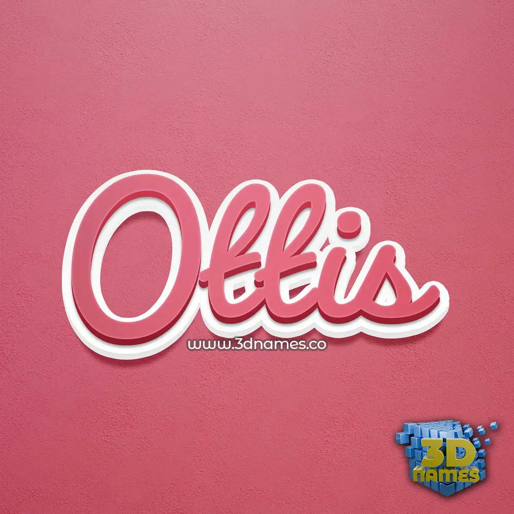 ottis in Red Scribble style - 3D name wallpaper
