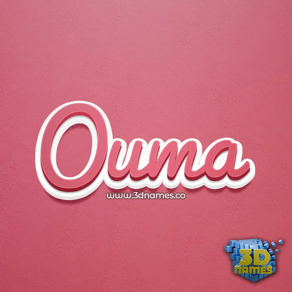 ouma in Red Scribble style - 3D name wallpaper