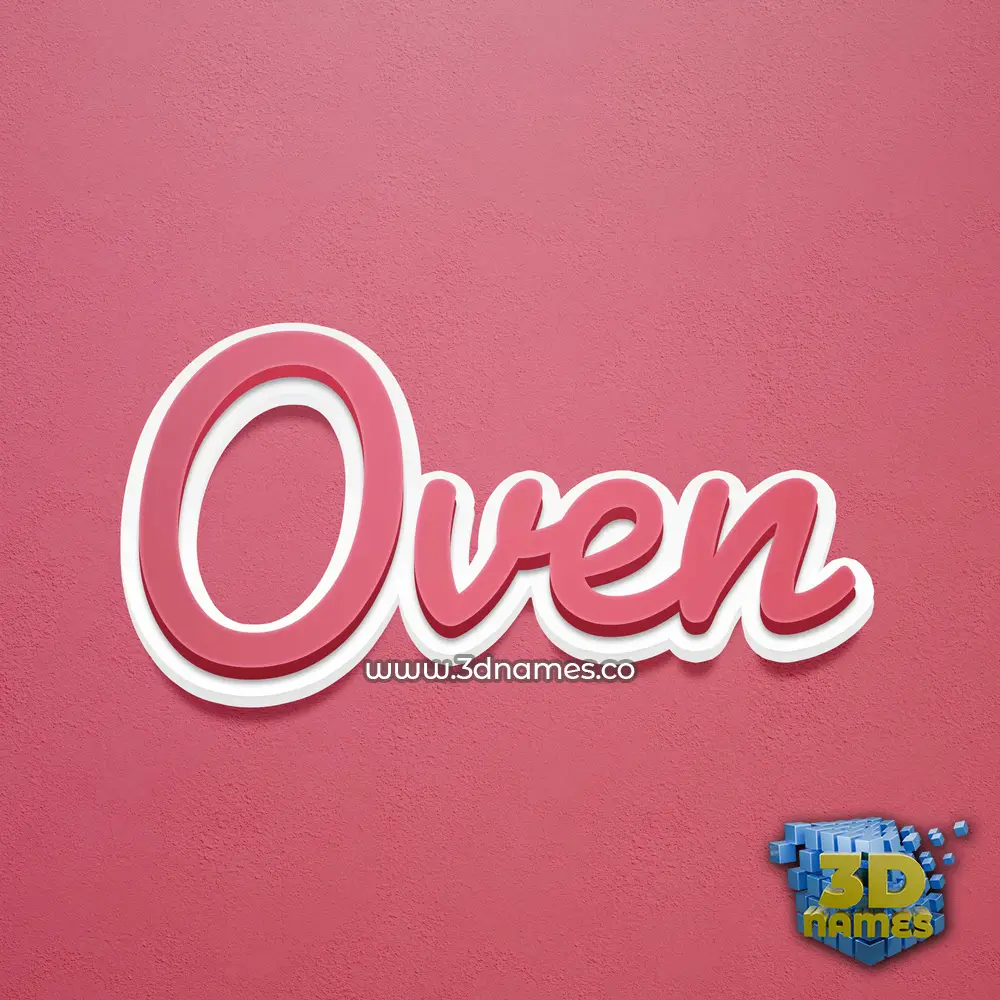 oven in Red Scribble style - 3D name wallpaper