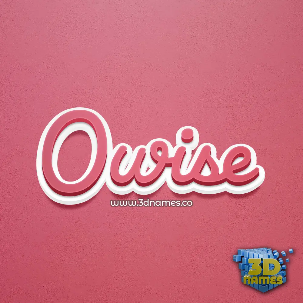 owise in Red Scribble style - 3D name wallpaper
