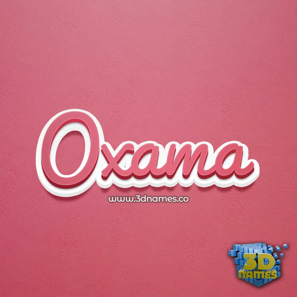 oxama in Red Scribble style - 3D name wallpaper