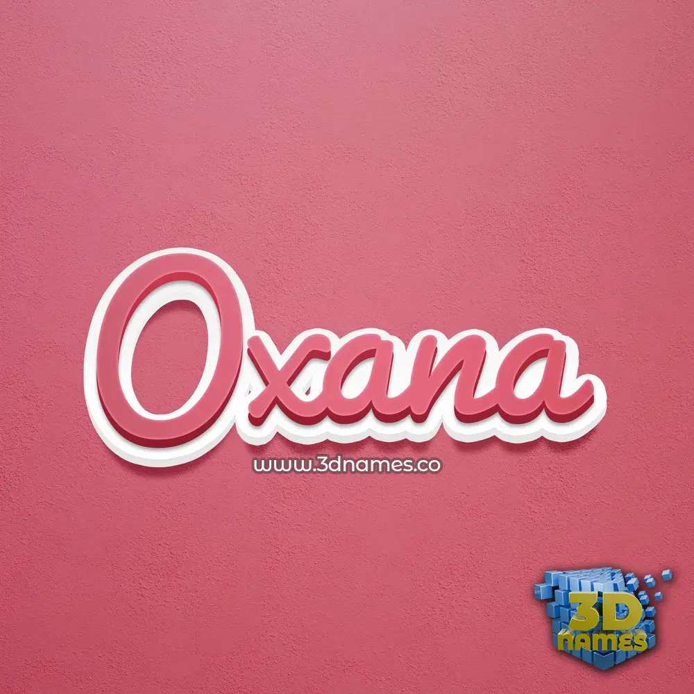 oxana in Red Scribble style - 3D name wallpaper