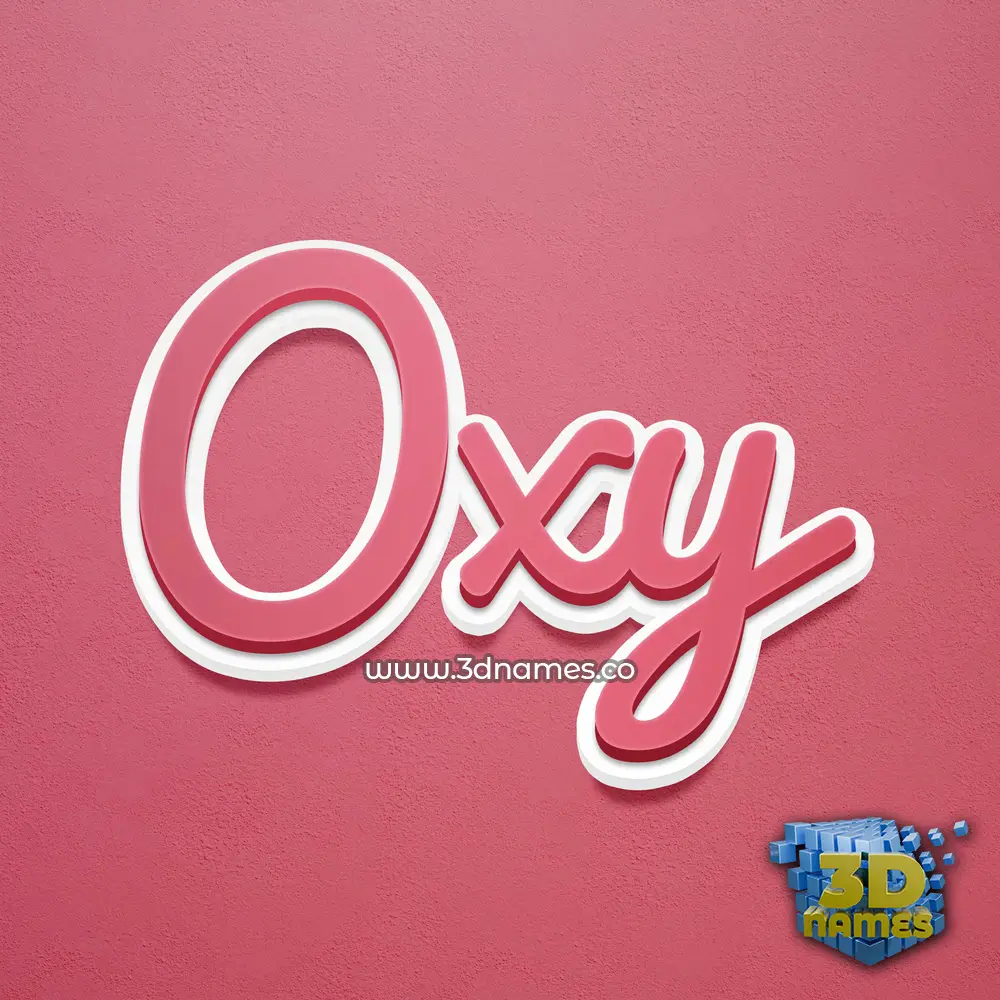 oxy in Red Scribble style - 3D name wallpaper
