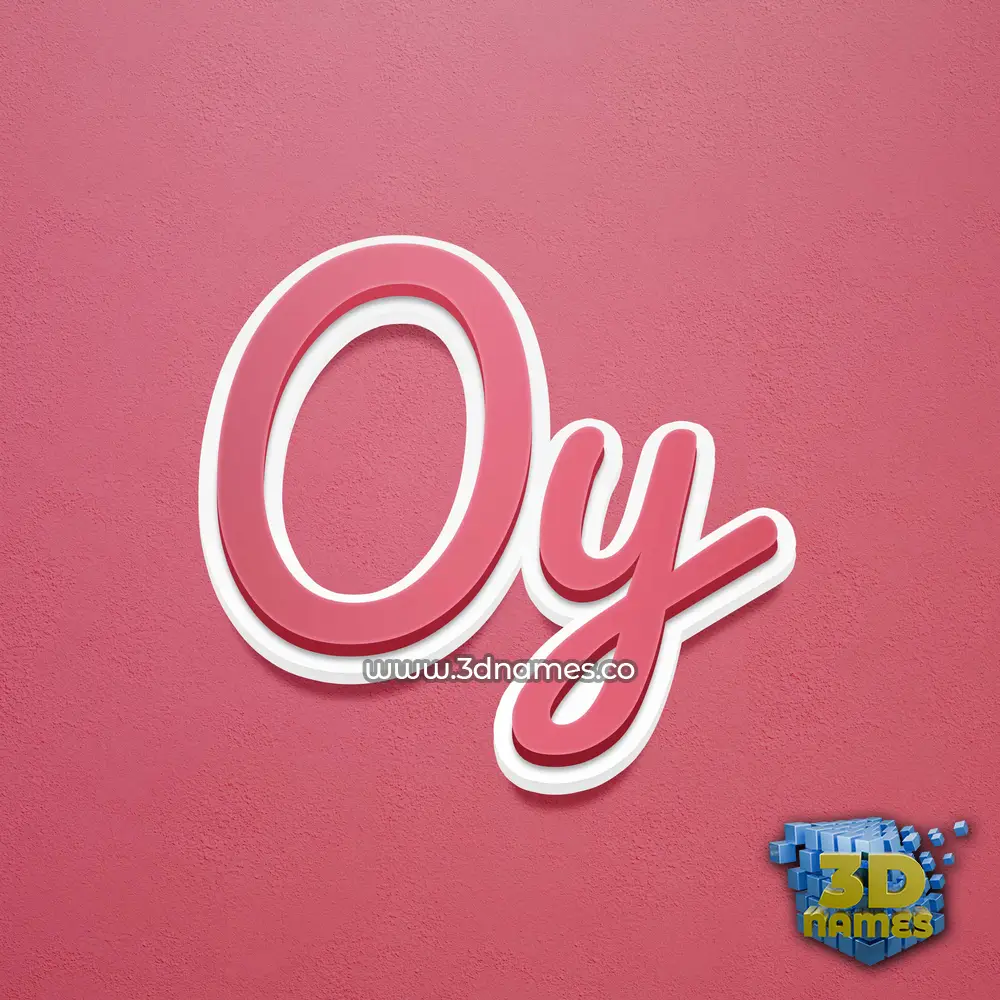 oy in Red Scribble style - 3D name wallpaper