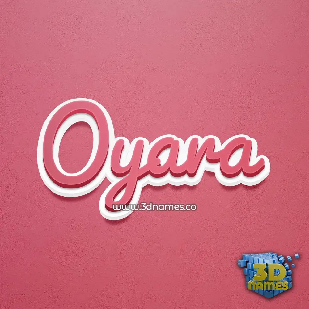 oyara in Red Scribble style - 3D name wallpaper