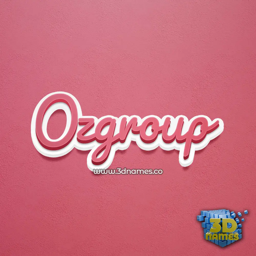 ozgroup in Red Scribble style - 3D name wallpaper