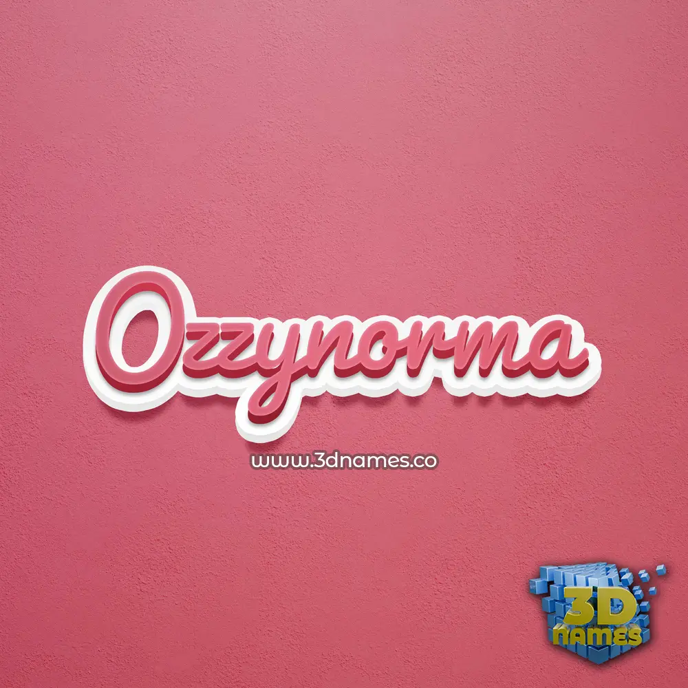 ozzynorma in Red Scribble style - 3D name wallpaper