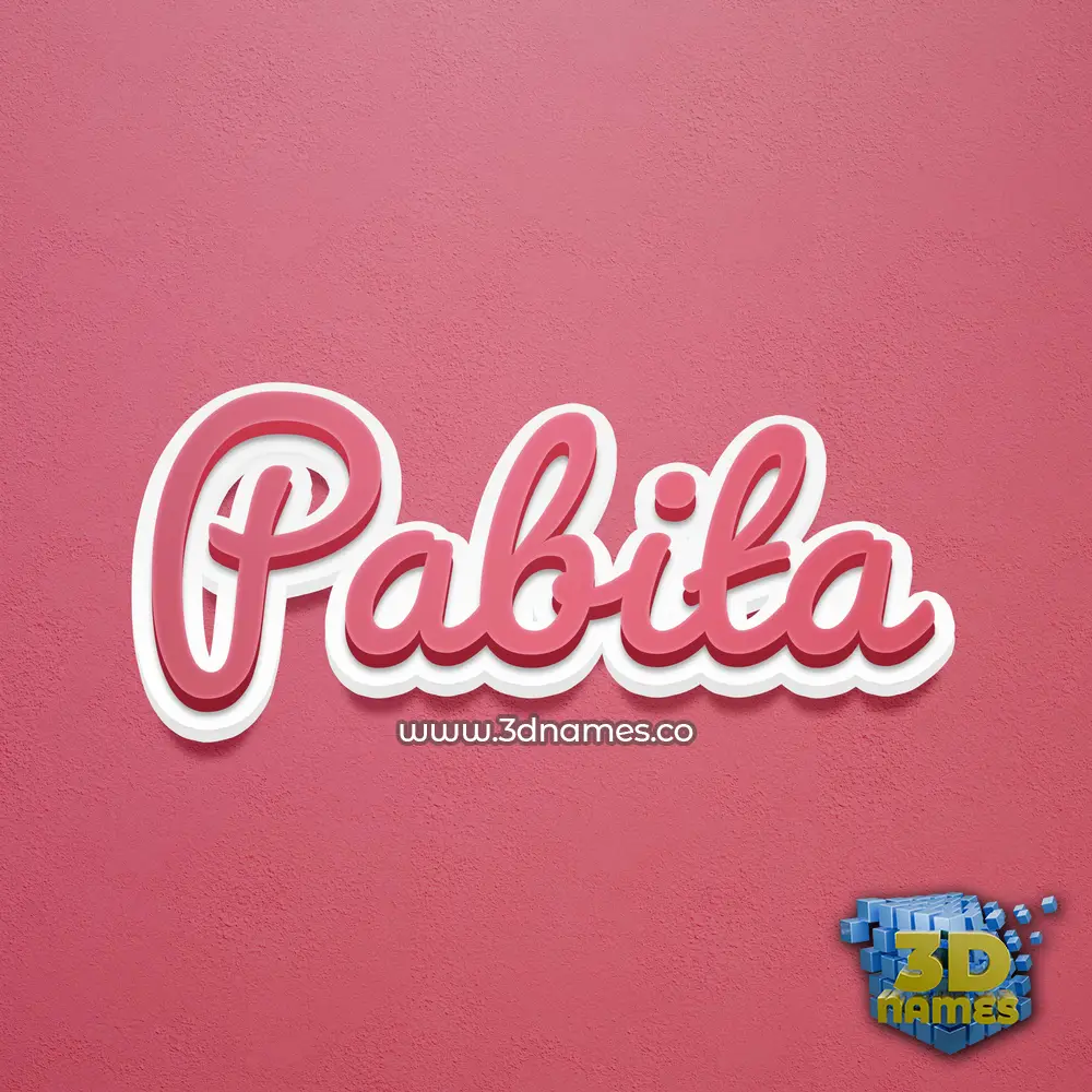 pabita in Red Scribble style - 3D name wallpaper
