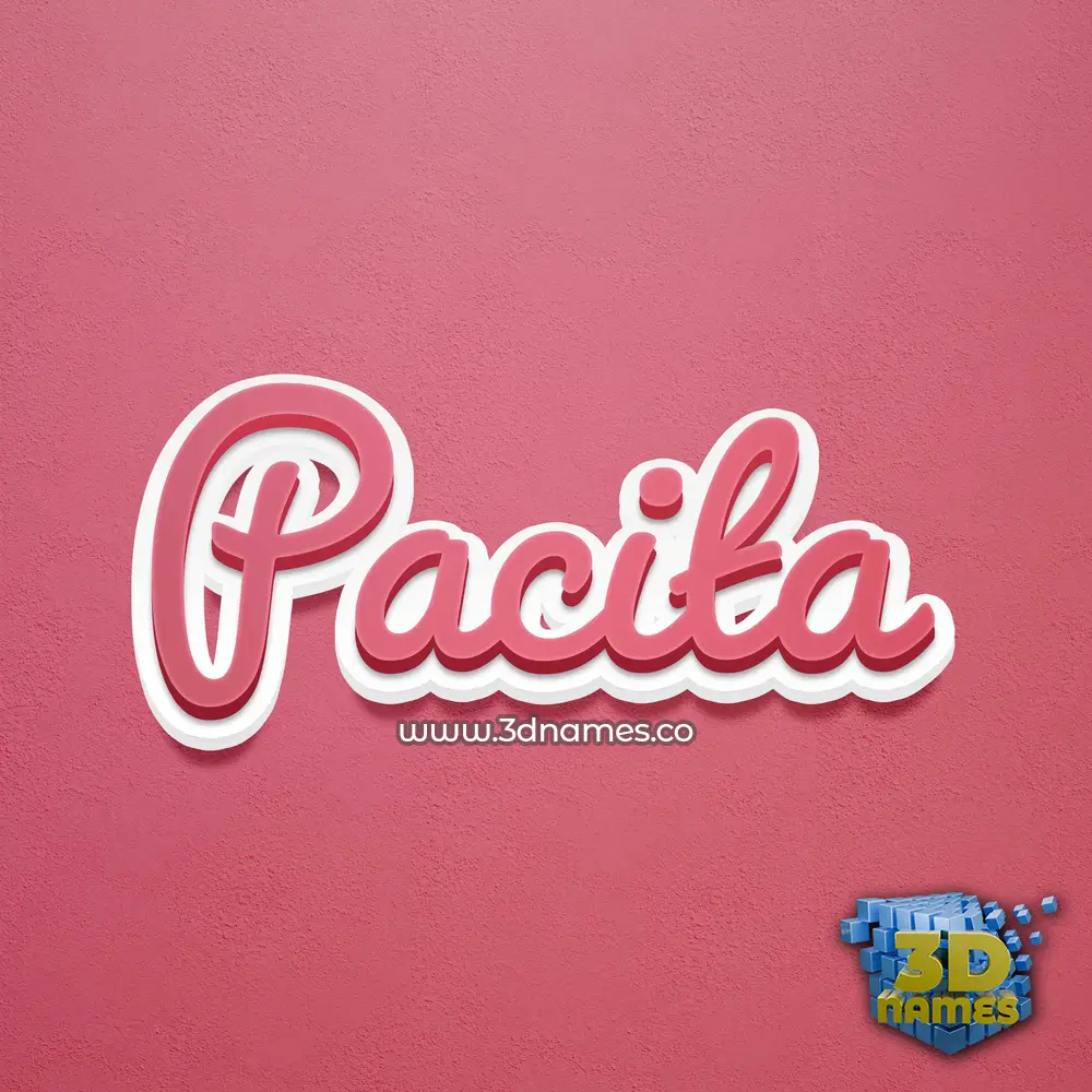 pacita in Red Scribble style - 3D name wallpaper