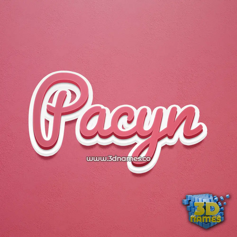 pacyn in Red Scribble style - 3D name wallpaper