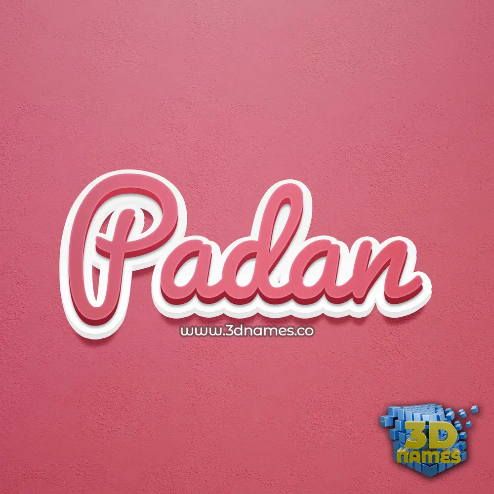 padan in Red Scribble style - 3D name wallpaper