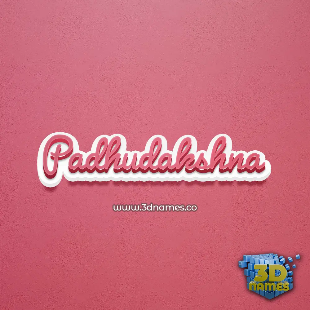 padhudakshna in Red Scribble style - 3D name wallpaper