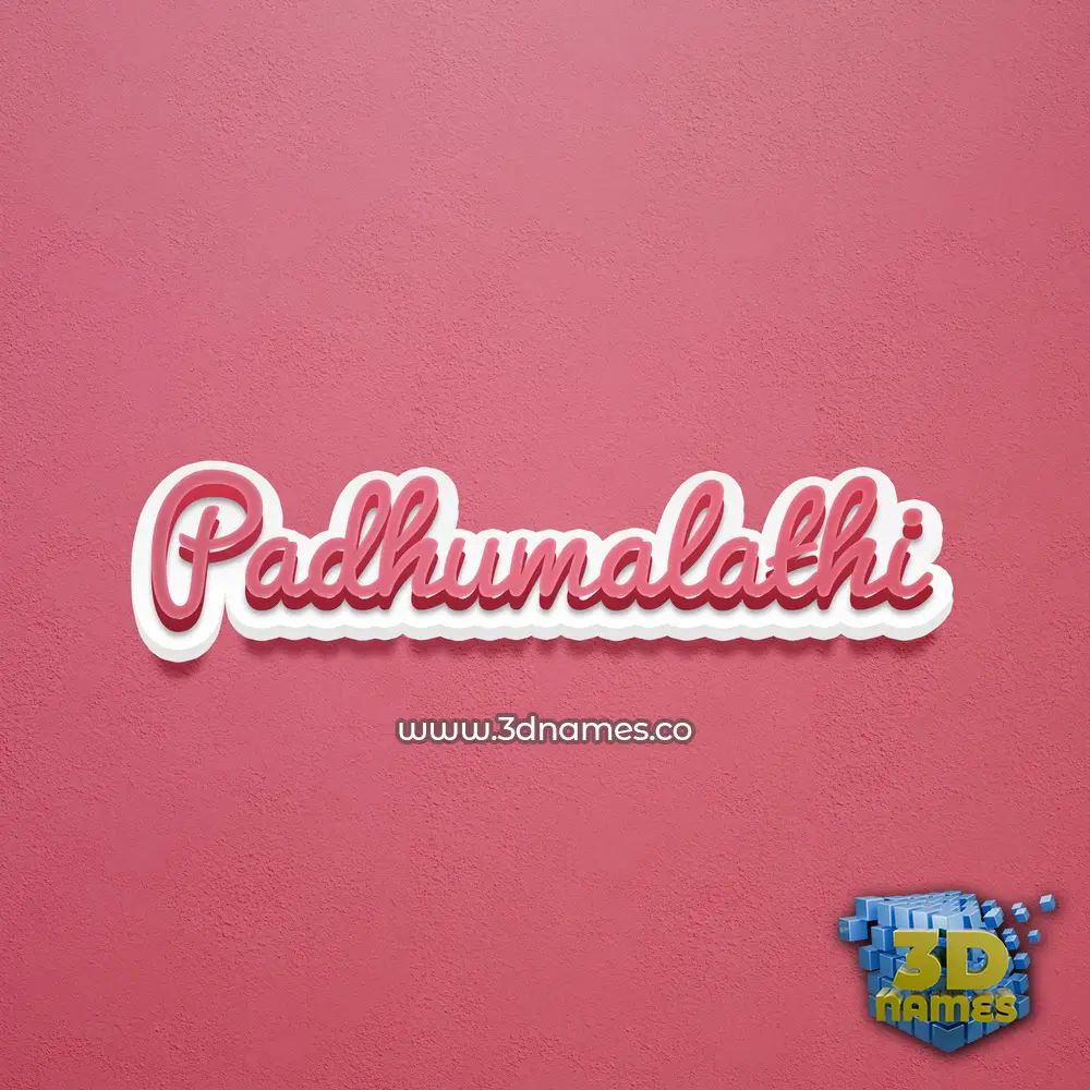 padhumalathi in Red Scribble style - 3D name wallpaper