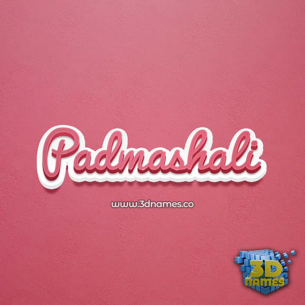 padmashali in Red Scribble style - 3D name wallpaper
