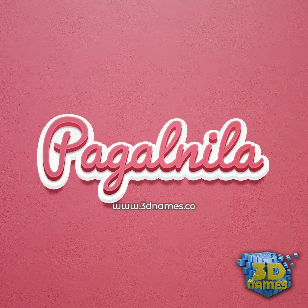 pagalnila in Red Scribble style - 3D name wallpaper