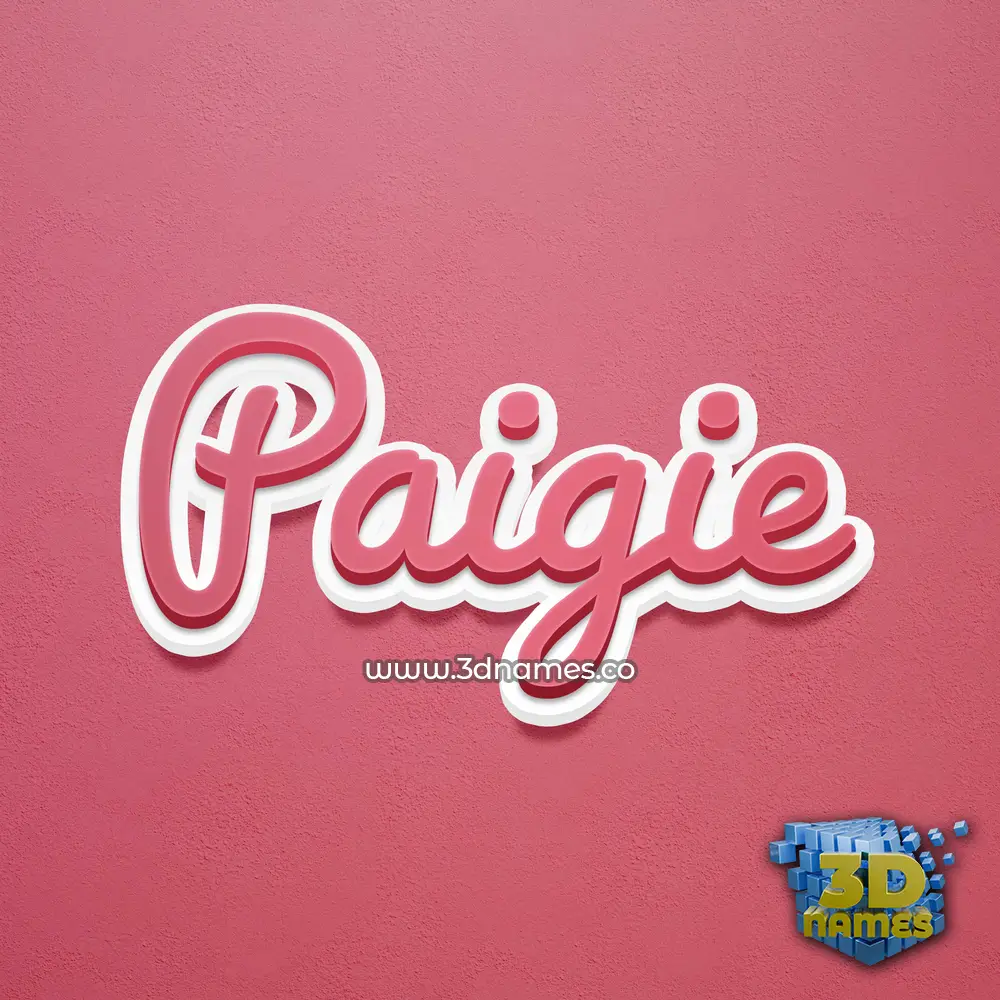 paigie in Red Scribble style - 3D name wallpaper