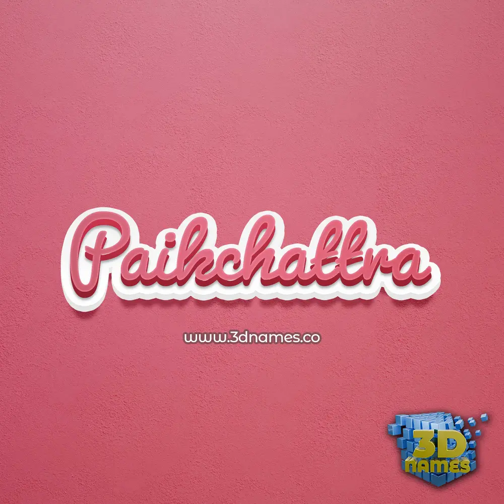 paikchattra in Red Scribble style - 3D name wallpaper