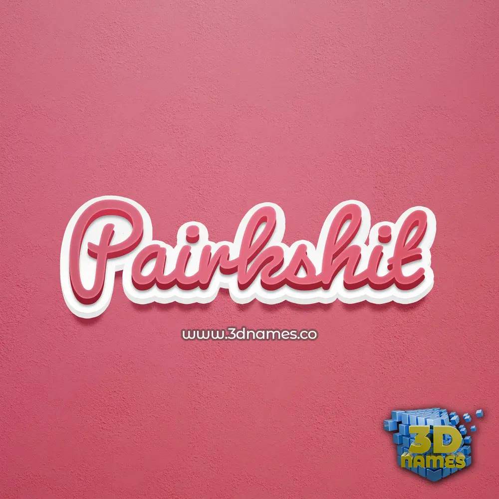 pairkshit in Red Scribble style - 3D name wallpaper